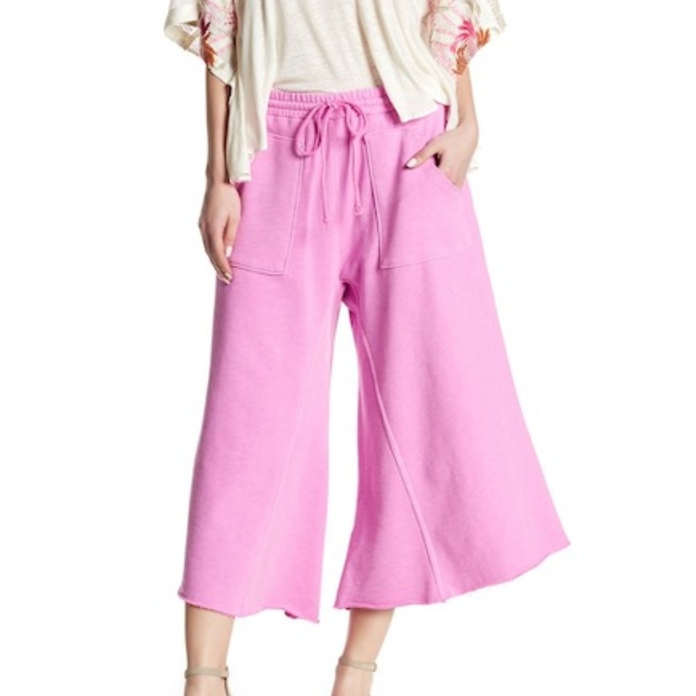 Free People Ventura Raw Hem Sweatpants - Pink XS